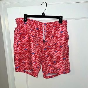 Crown and Ivy men’s multi colored swim trunks.  Size S, very good condition.